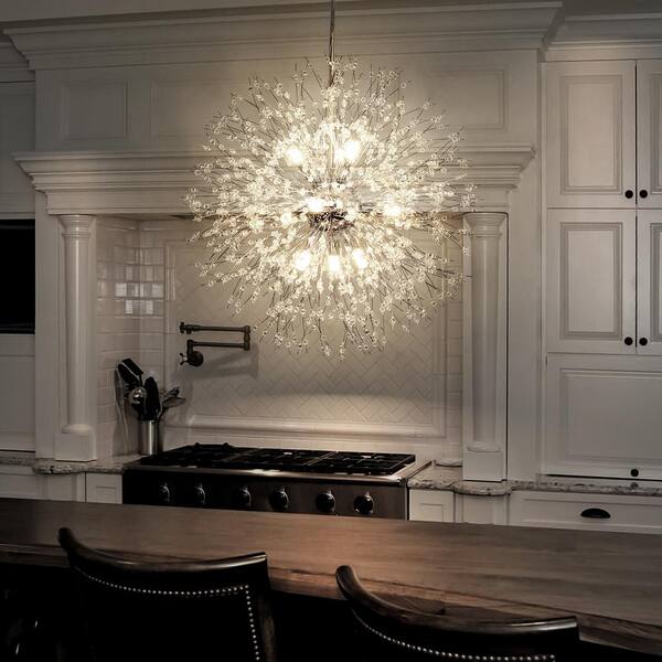 Rennnsan Oliver 9-Light Chrome Contemporary Firework Rennnsan Oliver 9-Light Chrome Contemporary Firework