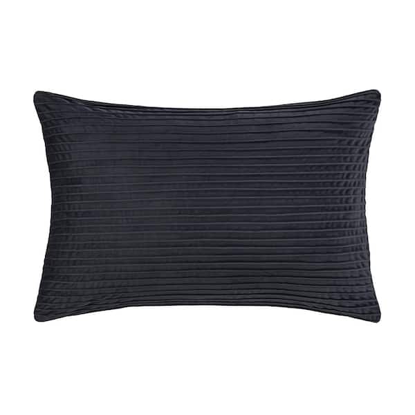 J QUEEN NEW YORK INC Toulhouse Straight Indigo Polyester Lumbar Decorative Throw Pillow Cover 14 x 40 in.