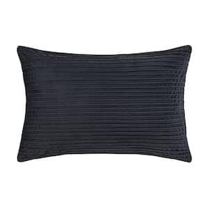 Toulhouse Straight Indigo Polyester Lumbar Decorative Throw Pillow Cover 14 x 40 in.