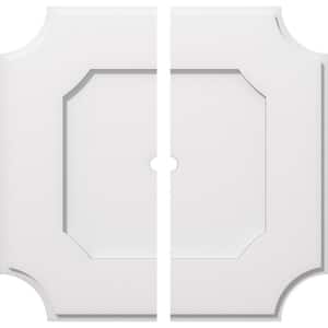 1 in. P X 13 in. C X 22 in. OD X 1 in. ID Locke Architectural Grade PVC Contemporary Ceiling Medallion, Two Piece