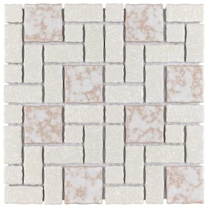 Academy Bone 11-3/4 in. x 11-3/4 in. Porcelain Mosaic Tile (9.8 sq. ft./Case)