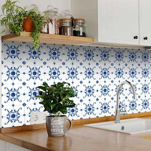 Blue and White SB50 7 in. x 7 in. Vinyl Peel and Stick Tile (24-Tiles, 8.17 sq. ft. / Pack)