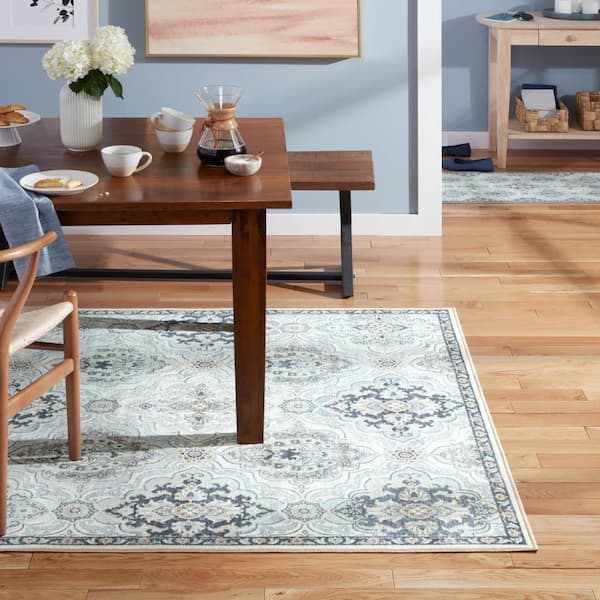 Everyday Avani Cottagecore Medallion Grey 5 Ft. x 7 Ft. Machine Washable Rug