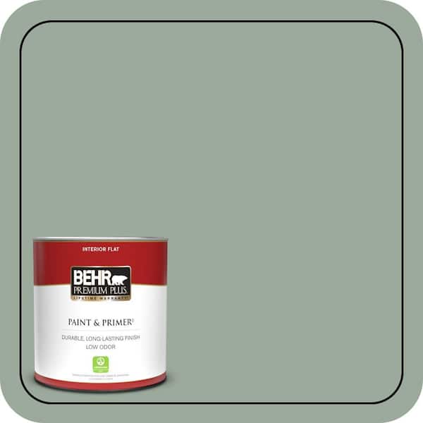 BEHR PREMIUM PLUS 1 qt. #450F-4 Scotland Road Flat Low Odor Interior Paint & Primer
