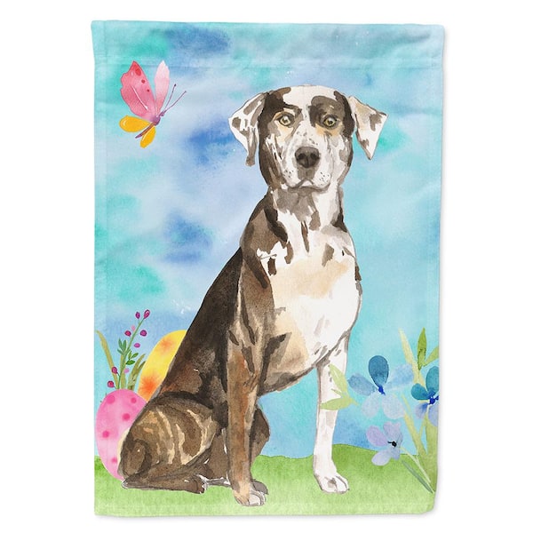 Caroline S Treasures 28 In X 40 In Polyester Easter Eggs Catahoula Leopard Dog Flag Canvas House Size 2 Sided Heavyweight Ck1919chf The Home Depot