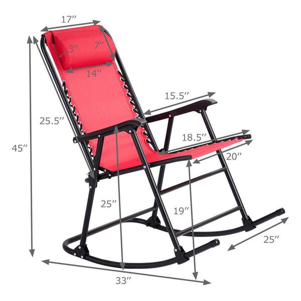 Costway Red Steel Camping Canopy Chair OP70569RE - The Home Depot