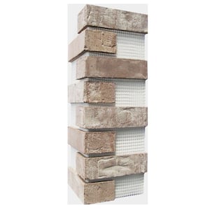 Brickwebb Little Cottonwood Thin Brick Sheets - Corners (Box of 3 Sheets) 21 in x 15 in (5.3 linear ft.)