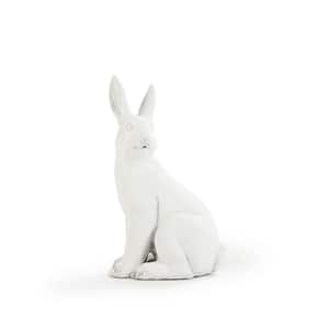 Polyresin Off-White Left Faced Accent Decor Rabbit