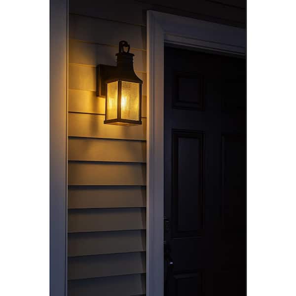 HINKLEY Beacon Hill 1-Light Blackened Copper Hardwired Outdoor Wall Lantern Sconce