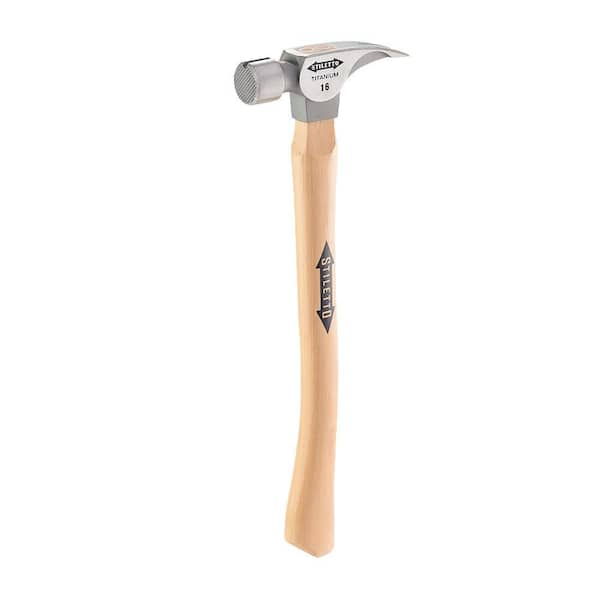 16 oz. Titanium Milled Face Hammer with 18 in. Curved Hickory Handle