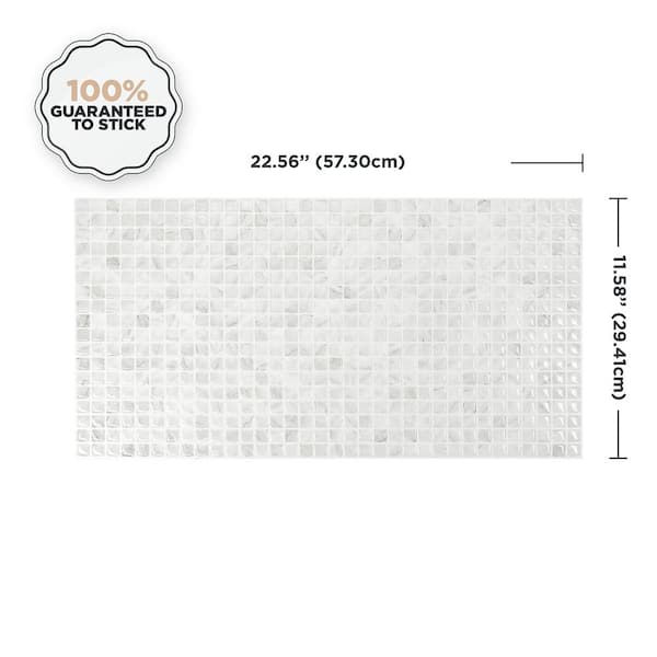 Minimo Marble Gray 22.56 in. x 11.58 in. Vinyl Peel and Stick Tile (3.57 sq. ft./ 2-pack)