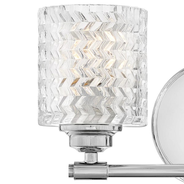 HINKLEY - Elle 14.5 in. 2 Light Chrome Vanity Light