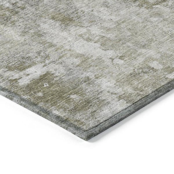 Green 10 ft. x 14 ft. Woven Abstract Rectangle Indoor/Outdoor Area Rug