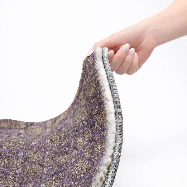 Dream Shag Premium Machine Washable Abstract ADS702 Purple 2 ft. x 3 ft. Accent Rug