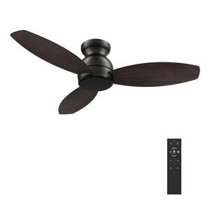 Trendsetter 48 in. Indoor Black 10-Speed DC Motor Flush Mount Ceiling Fan with Remote Control