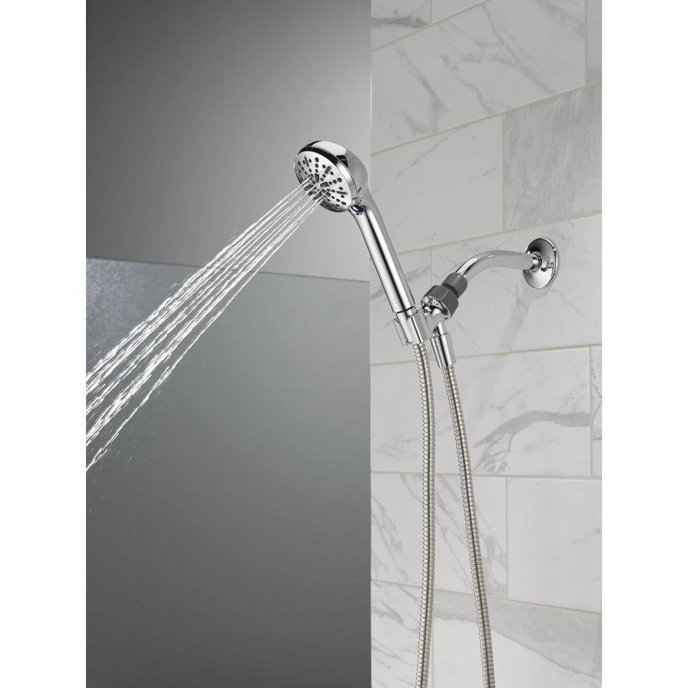 Chrome Adjustable Multi-Head Handheld Shower with Hose