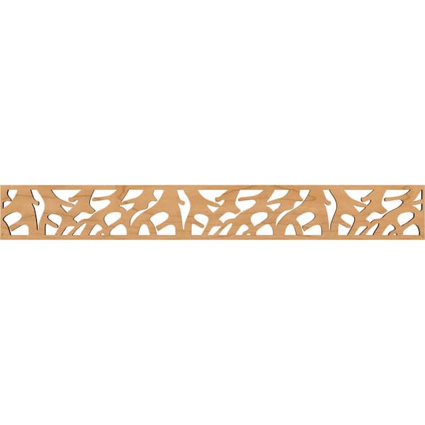 Ekena Millwork Manton Fretwork 0.375 in. D x 46.5 in. W x 6 in. L Maple Wood Panel Moulding