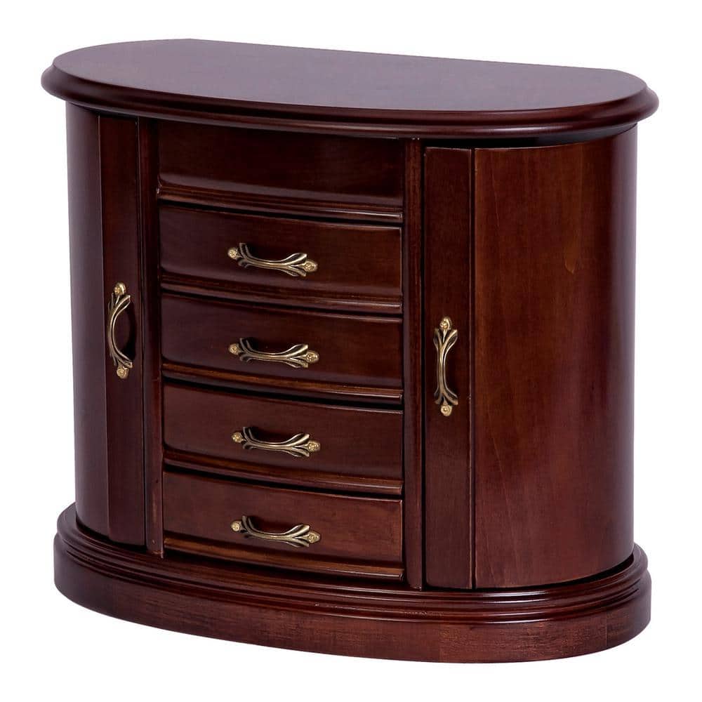 Mele & Co Heloise Walnut Finish Wooden Jewelry Box 00337S13 - The