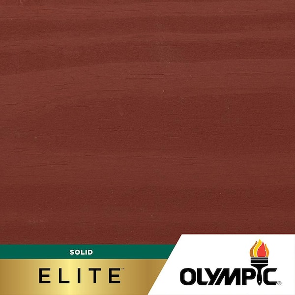 Olympic Elite 1 gal. Winning Red SC-1088 Solid Advanced Exterior Stain ...