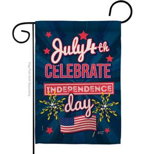 13 in. x 18.5 in. Celebrate Independence Day Patriotic Double-Sided Garden Flag Patriotic Decorative Vertical Flags