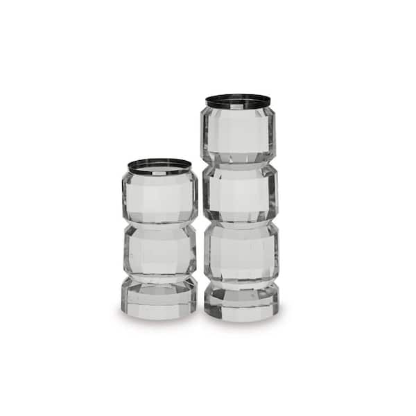 Signature DESIGN BY ASHLEY Brentley Clear Crystal Pillar Candle Holder (2-Pack)