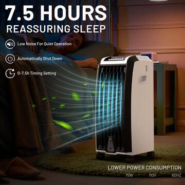 5,000 BTU Portable Air Conditioner Cools 250 Sq. Ft. with Remote Control in Multi-Colored