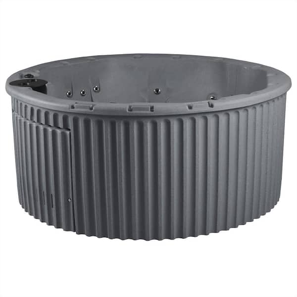 Oceania 6-Person 40 Stainless Jet 240-Volt Hot Tub with Real Stainless Steel Heater, Ozone and LED Lighting