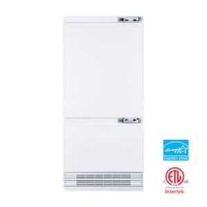 Panel Ready 36 In. Built-In Refrigerator Interior Water Dispenser, Freezer Automatic Ice Maker, 19.8 CF. RH-H