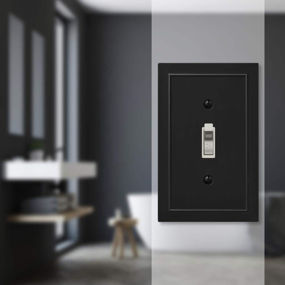 Bethany Black Metal Single Toggle Wall Plate