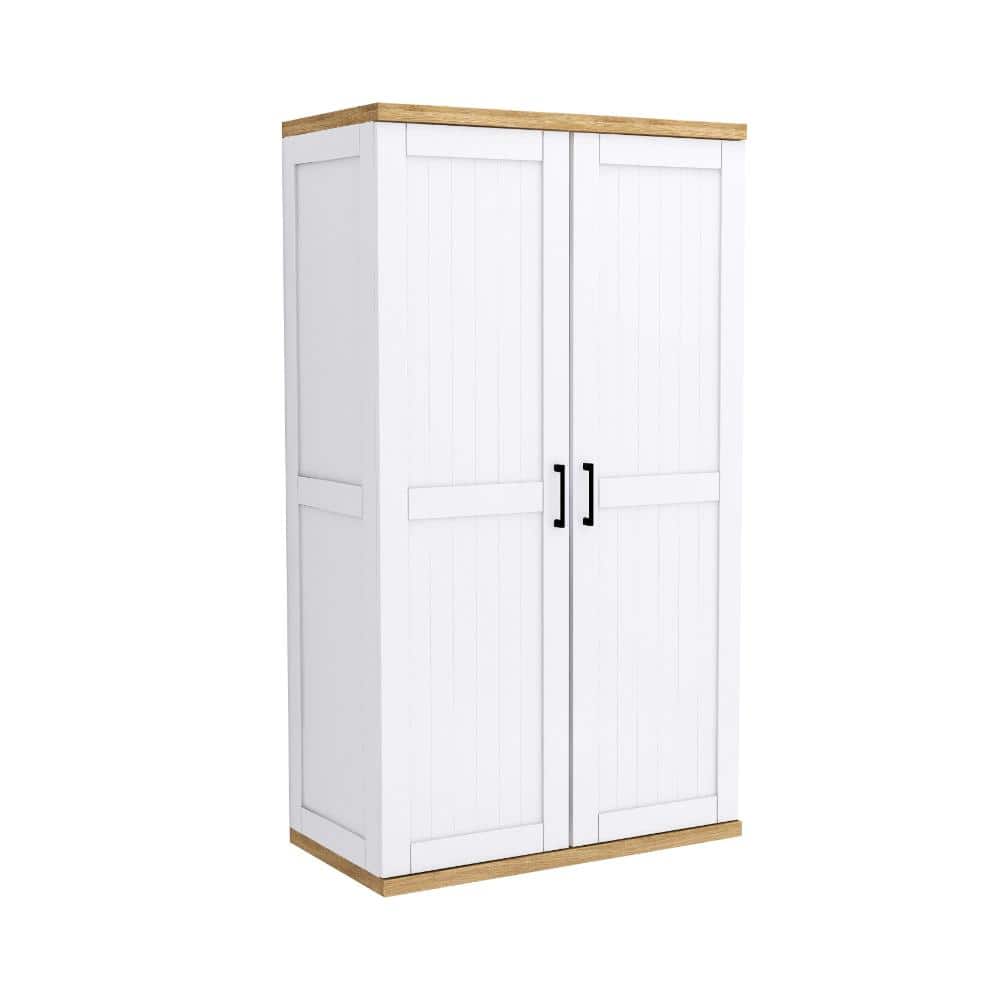 30.91 in. W x 16.54 in. D x 55.12 in. H White Linen Cabinet with 2 Doors and a Adjustable Shelf price history on PriceWatchPro