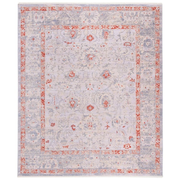 Hellenic 10 ft. x 13 ft. Ivory/Rust Distressed Oriental Area Rug
