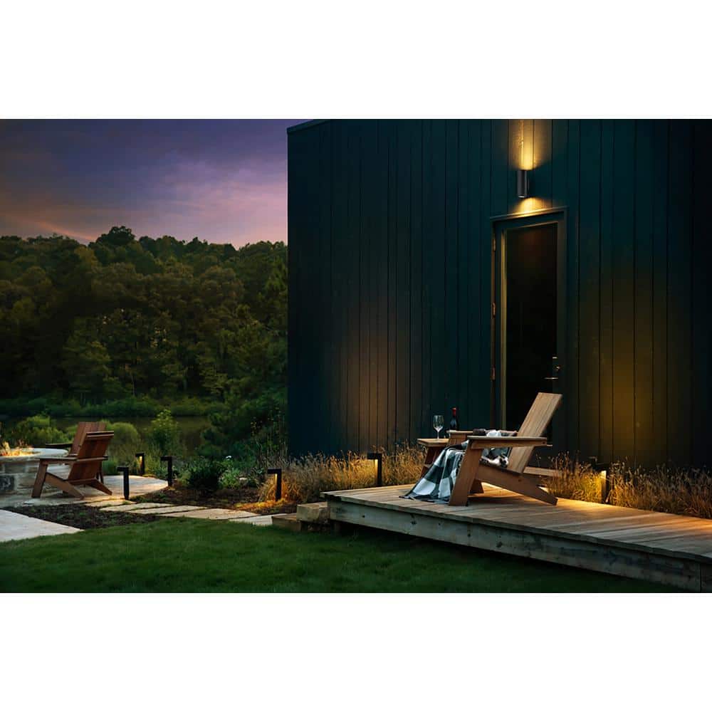 Satin Black Aluminum LED Pathway Light with Etched Lens