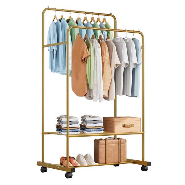 STAVROS SET OF 2pcs Minimal Hanger Clothing Rack Copper Gold Black