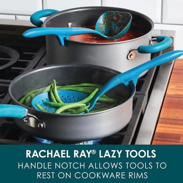 Rachael Ray Tools And Gadgets Cookware Handle Silicone Sleeve Set, 3-Piece,  Dark Gray