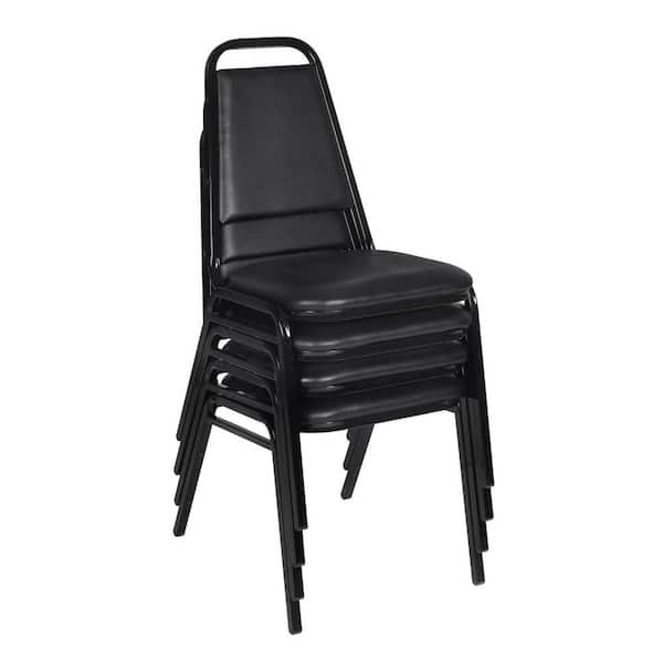 Regency Eatery Black Stack Chair (4-Pack)