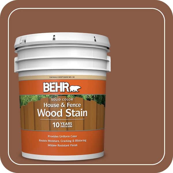 5 gal. #SC-142 Cappuccino Solid Color House and Fence Exterior Wood Stain