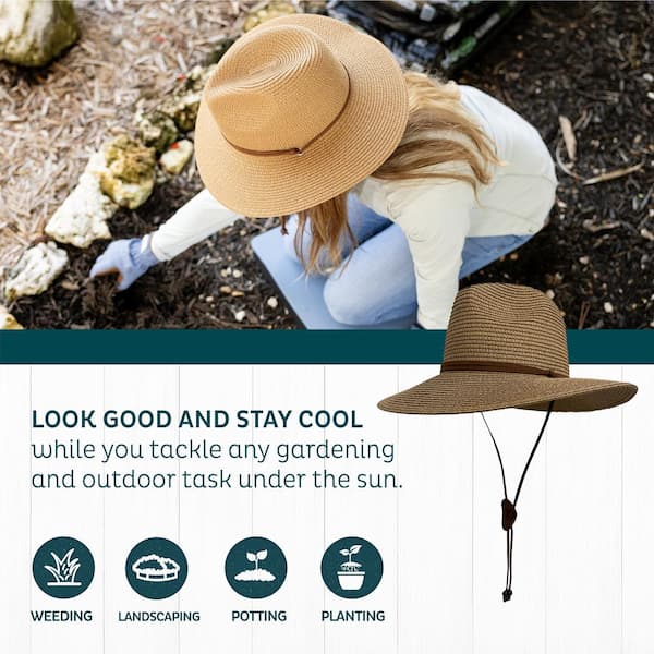 Digz Women's 1-Size Gardening Straw Sun Hat