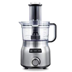 Quick Clean 9-Cup 1-Speed Grey Food Processor with Infinite Speed