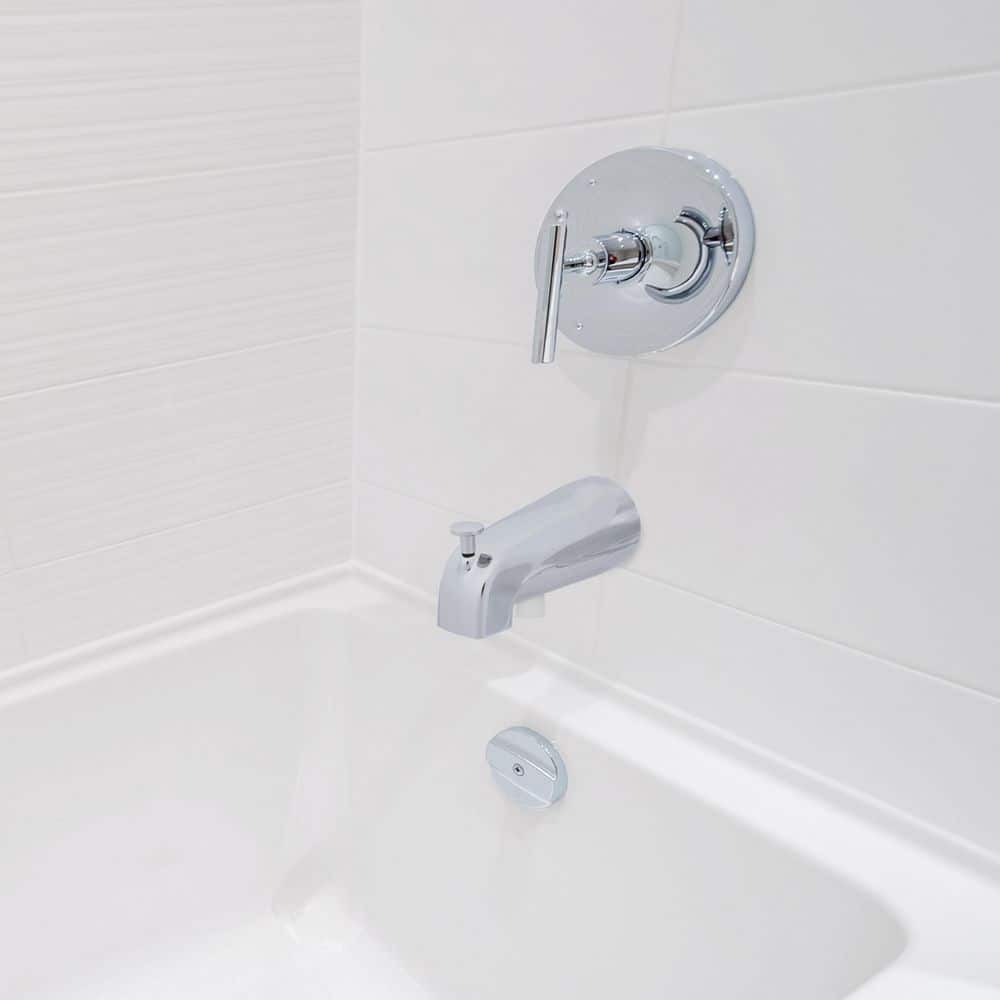 Universal Chrome Wall Mounted Tub Spout with Diverter