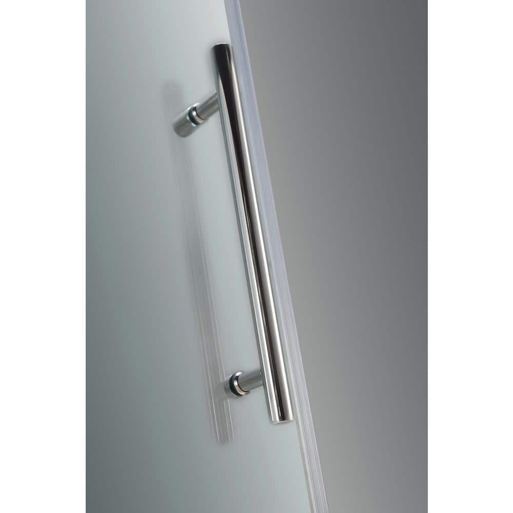 Langham 75" Frameless Frosted Glass Sliding Shower Door