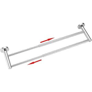 Adjustable 16.4 to 28.3 Inch Bathroom Stainless Steel Towel Holder, Wall Mount Hand Towel Bar, Polished Chrome