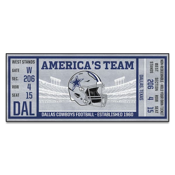 FANMATS NFL - Dallas Cowboys 30 in. x 72 in. Indoor Ticket Runner Rug