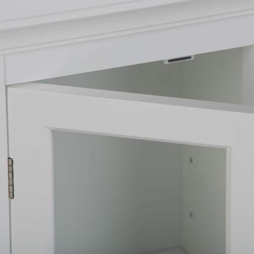 Pure White Rubberwood Single Door Wall Cabinet