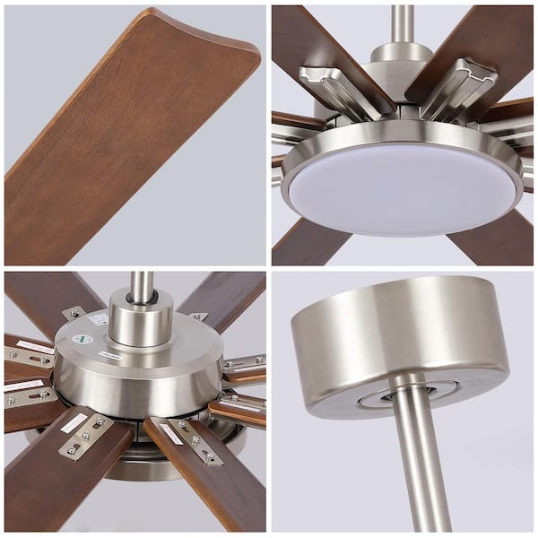 Wellspeed Hushine 72 in. Indoor Brushed Nickel Downrod Standard