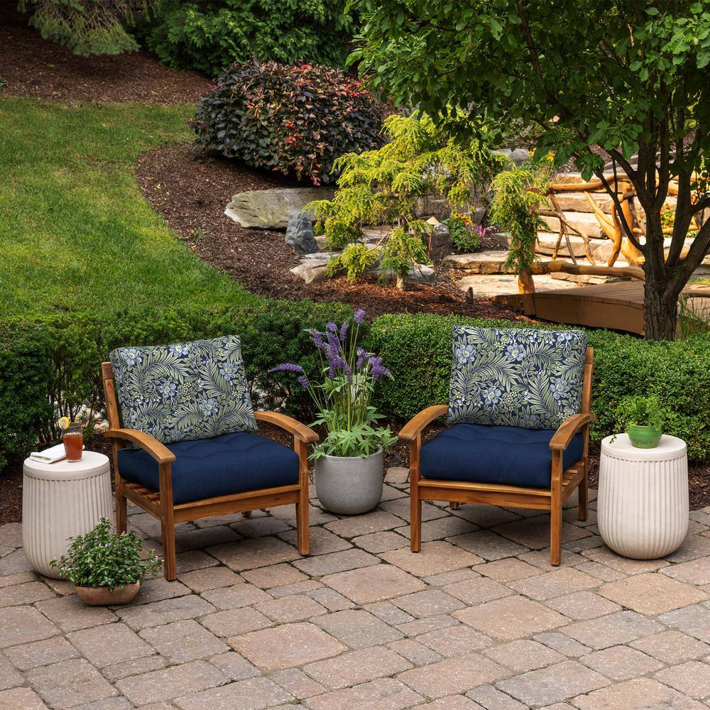 Sapphire Morrison Floral Deep Seat Cushion Set with Polyester Fill