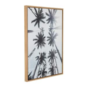 23 in. x 33 in. "Palm Tree" by Tai Prints Framed Canvas Wall Art