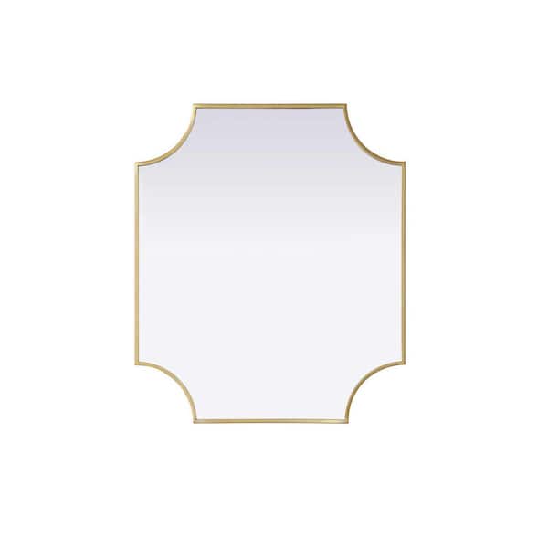 Silver 30 in. W x 36 in. H Rectangle Wall Mirror