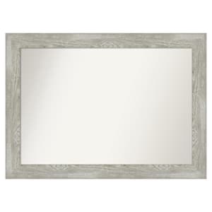 Dove Greywash 44 in. x 32 in. Custom Non-Beveled Distressed Recyled Polystyrene Bathroom Vanity Wall Mirror