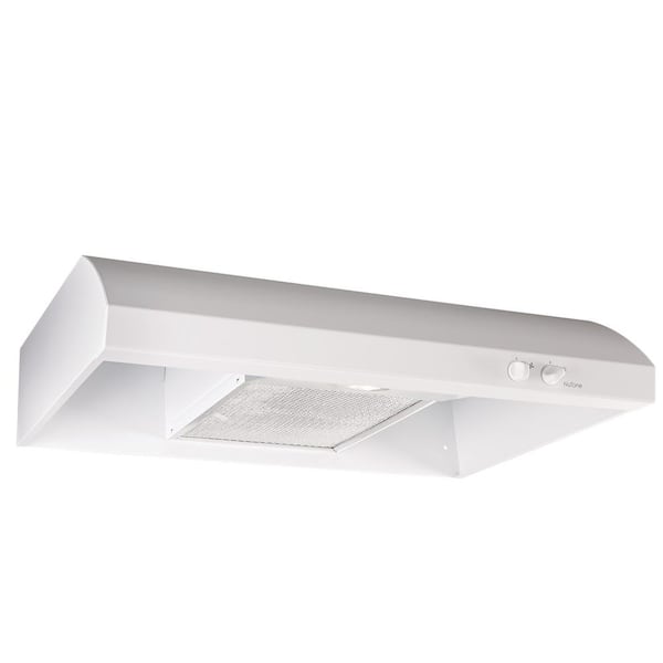 Broan RP230WW 30 Inch Pro-Style Under Cabinet Range Hood with 440 CFM Dual  Internal Blowers, Antimicrobial Filters, 2 Fan Speeds, Dual Halogen  Lighting and Convertible to Recirculating (w/ Purchase of Kit): White