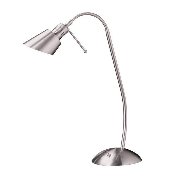 Designers Choice Collection 17.5 in. Satin Nickel Halogen Desk Lamp